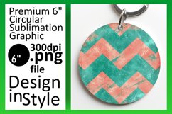 Colorful Glitter Stripe Round Design for Keychain Product Image 1