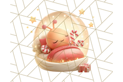 Alien Christmas Clipart, Cute Outer Space Holiday PNG Product Image 4
