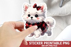 Christmas Dog Sticker| Christmas Sticker PNG Design Product Image 1