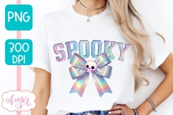 Spooky iridescent design, Halloween shirt PNG Product Image 2