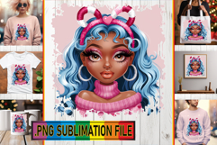 Vibrant TOTE BAG Magic PNG, Afro Girl Product Image 1