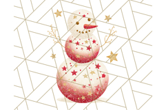 Patterned Snowman Silhouette PNG Clipart Product Image 4