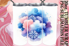 Radiant joy 20oz tumbler wrap, Watercolor Pattern Product Image 1