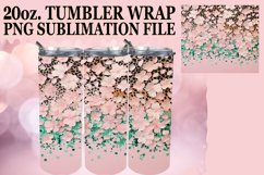 Glittery Leopard Print Tumbler Wrap: Sublimation - 20oz Product Image 1