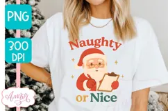 Santa PNG, Naughty or nice PNG sublimation Product Image 4
