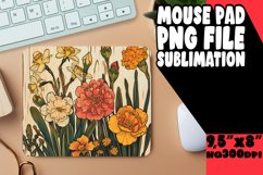 Nostalgic Retro Flower Mouse Pad Product Image 1