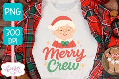 Cute Christmas PNG design, Merry Crew PNG sublimation Product Image 1