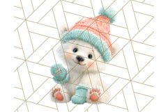 Coral and Aqua Christmas Clipart PNG, Pastel Holiday Art Product Image 4