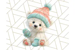 Coral and Aqua Christmas Clipart PNG, Pastel Holiday Art Product Image 4