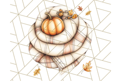 Pumpkin Spice Chibi Girls, Fall Accessories PNG, Cozy Autumn Product Image 4