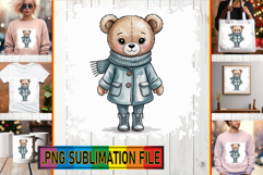 Stylish Tote Bag Magic PNG, Teddy Bear Product Image 1