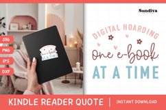 Kindle Lover - Reading Quote SVG | Digital Hoarding Product Image 1