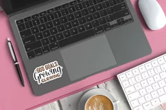 Printable Black Business Women Sticker | Growing Glowing Product Image 3