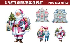 Pastel Christmas Sublimation Clipart PNG Product Image 1