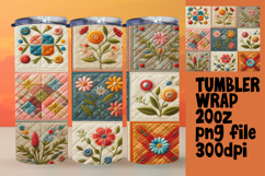 Beautiful Gift: 20oz Tumbler Wrap , Patchwork Product Image 1
