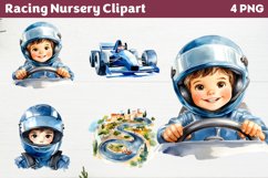 Racing Nursery Clipart PNG Product Image 1