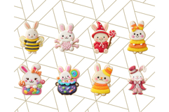 Halloween Bunny Cookie Clipart, Frosted Cookie Bunnies Png Product Image 4