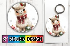 Creative Circle PNG Car Coaster Template , Xmas Product Image 1