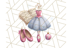 Nutcracker Ballet Clipart, Holiday Ballerina PNG Art Product Image 4