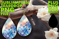 Classy Teardrop Earrings Designs, Watercolor Pattern Product Image 1