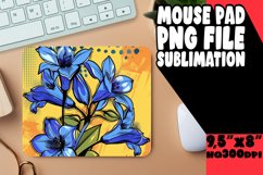 Eye-catching Flower Pattern Mouse Pad Design Designs PNG Product Image 1
