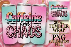 20oz Tumbler Wrap | Funny Glitter Coffee Quotes for Mom Product Image 1