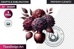 Dark flowers, wedding Florals PNG, Dark Romance Clipart Product Image 1