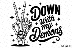 Down with my Demons Svg | Halloween Svg | Svg Cut Files Product Image 1