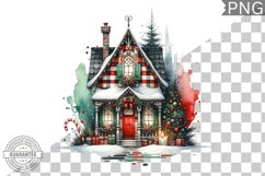 Christmas House Sublimation - Clipart PNG Design Product Image 1