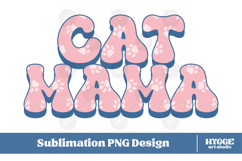 American Cat Mama Papa 4th of July USA Paw DTF PNG Bundle Product Image 2