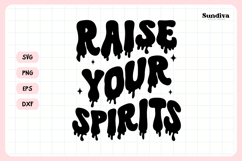 Spooky Bachelorette Party Saying SVG | Raise Your Spirits Product Image 3
