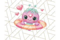 Alien Vacation Clipart PNG, Cute Summer Galaxy Art Clip Art Product Image 4