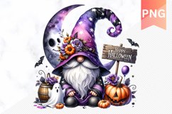 Halloween Gnome Sublimation - Clipart PNG Design Product Image 1