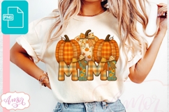 Fall Mimi sublimation PNG, Fall shirt front and back PNG Product Image 2