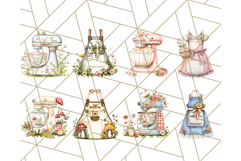Cottagecore Kitchen Mixer, Apron PNG Clipart, Retro Floral Product Image 4