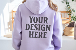 Safety Pink Gildan 18500 Hoodie Mockup, Unisex Sweatshirt Mo Product Image 1