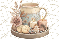 Hygge Winter Home Clipart PNG Neutral Cozy Decor Product Image 3