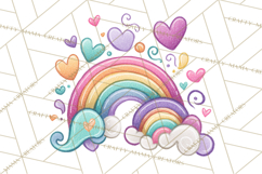 Sketchy Rainbow Doodle Clipart PNG, Whimsical Colorful Arch Product Image 5