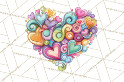 Sketchy Rainbow Doodle Clipart PNG, Whimsical Colorful Arch Product Image 2