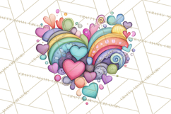 Sketchy Rainbow Doodle Clipart PNG, Whimsical Colorful Arch Product Image 3