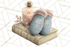 Hygge Winter Home Clipart PNG Neutral Cozy Decor Product Image 5