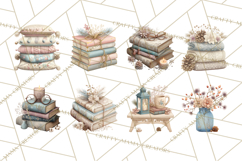 Hygge Winter Home Clipart PNG Neutral Cozy Decor Product Image 4