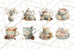 Hygge Winter Home Clipart PNG Neutral Cozy Decor Product Image 8