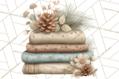 Hygge Winter Home Clipart PNG Neutral Cozy Decor Product Image 3