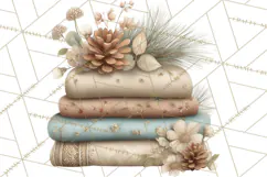 Hygge Winter Home Clipart PNG Neutral Cozy Decor Product Image 3