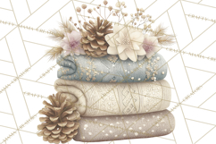 Hygge Winter Home Clipart PNG Neutral Cozy Decor Product Image 5