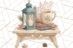 Hygge Winter Home Clipart PNG Neutral Cozy Decor Product Image 4