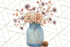 Hygge Winter Home Clipart PNG Neutral Cozy Decor Product Image 5