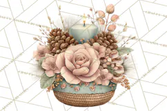 Hygge Winter Home Clipart PNG Neutral Cozy Decor Product Image 4