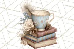 Hygge Winter Home Clipart PNG Neutral Cozy Decor Product Image 2